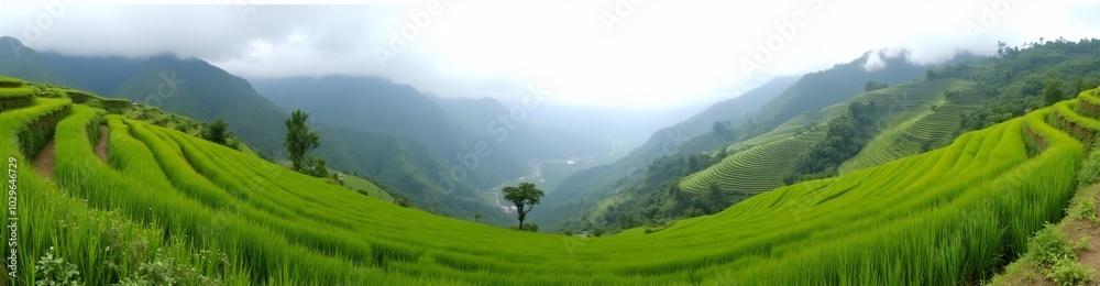 360 degree Rice Terraces in Southeast Asia, 360 degree photo. HDRI spherical panorama. 360 degree Rice Terraces in Southeast Asia, 360 degree photo. HDRI spherical panorama.