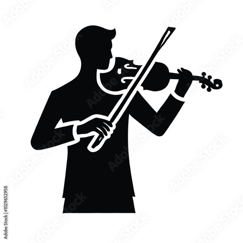 Violinist Silhouette