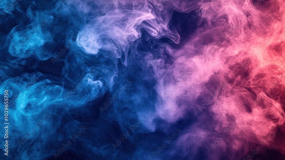 Abstract blue and pink smoke on black background. Abstract blue and pink smoke on black background.