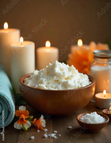 spa still life with candles