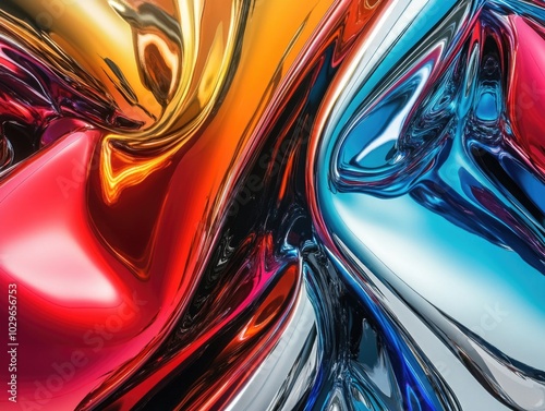 Abstract Art - Colorful Swirling Sculpture