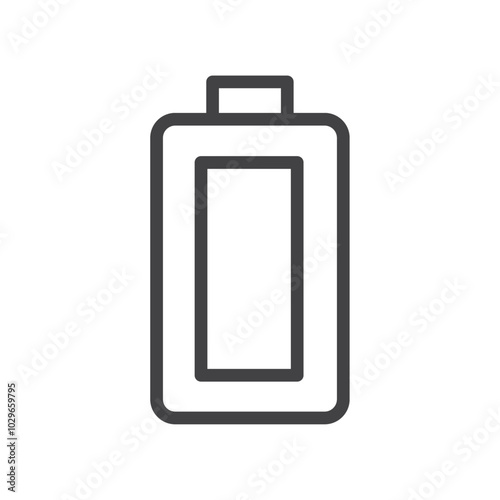 Battery full icon Thin outline art symbol