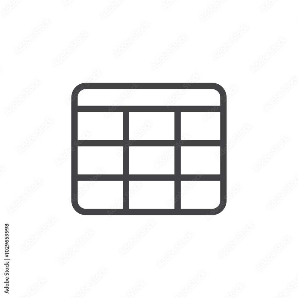 Calendar icon Thin outline art symbol Calendar icon Thin outline art symbol