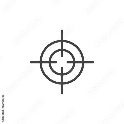 Focus icon Thin outline art symbol