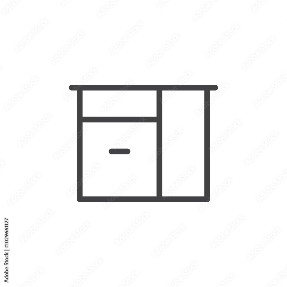 Kitchen icon Thin outline art symbol Kitchen icon Thin outline art symbol