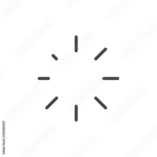 Loading icon Thin outline art symbol
