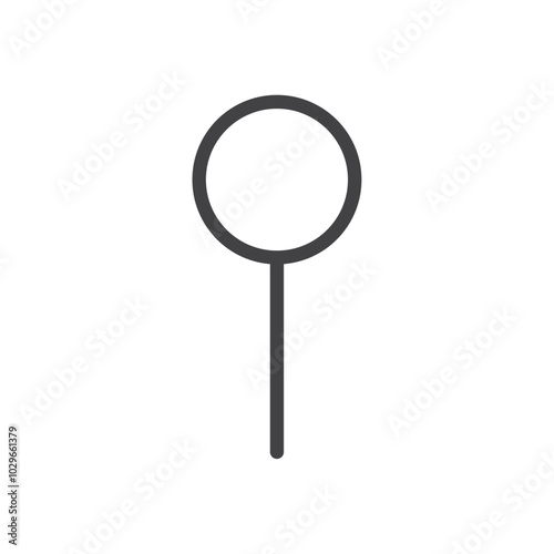 Lolipop icon Thin outline art symbol