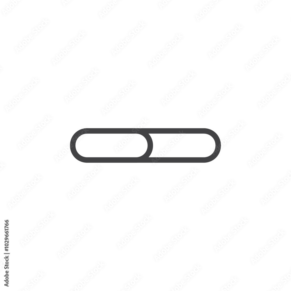 Progress bar icon Thin outline art symbol Progress bar icon Thin outline art symbol