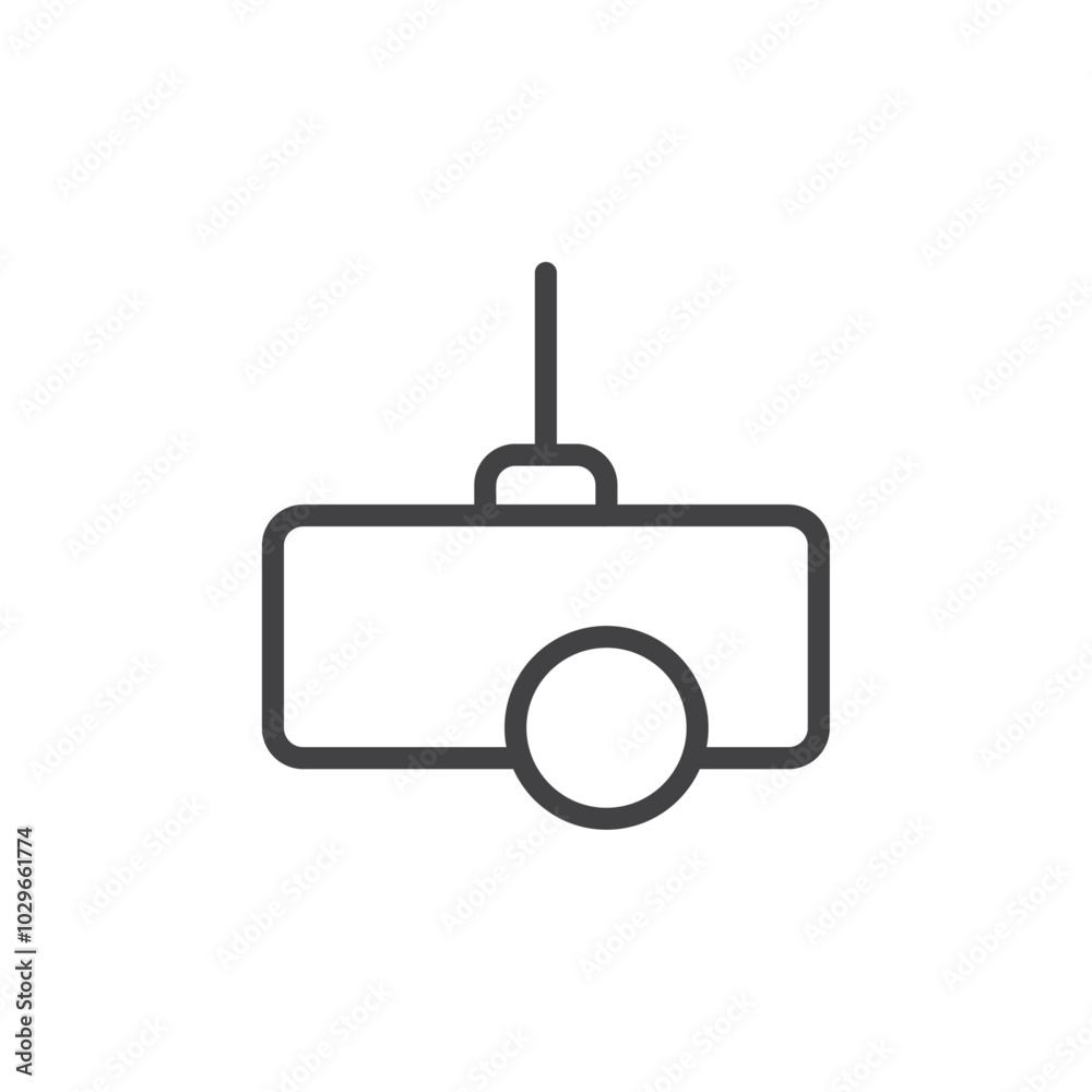 Projector icon Thin outline art symbol Projector icon Thin outline art symbol