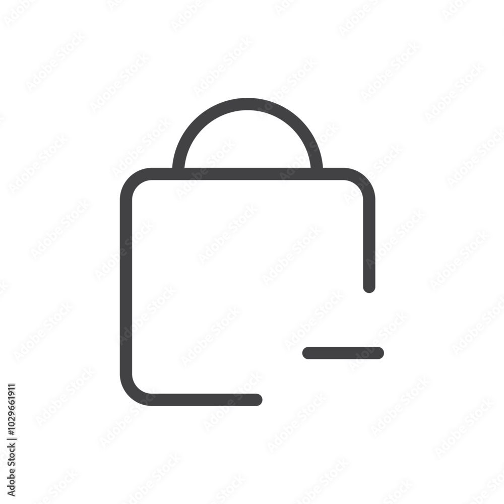 Remove bag icon Thin outline art symbol Remove bag icon Thin outline art symbol