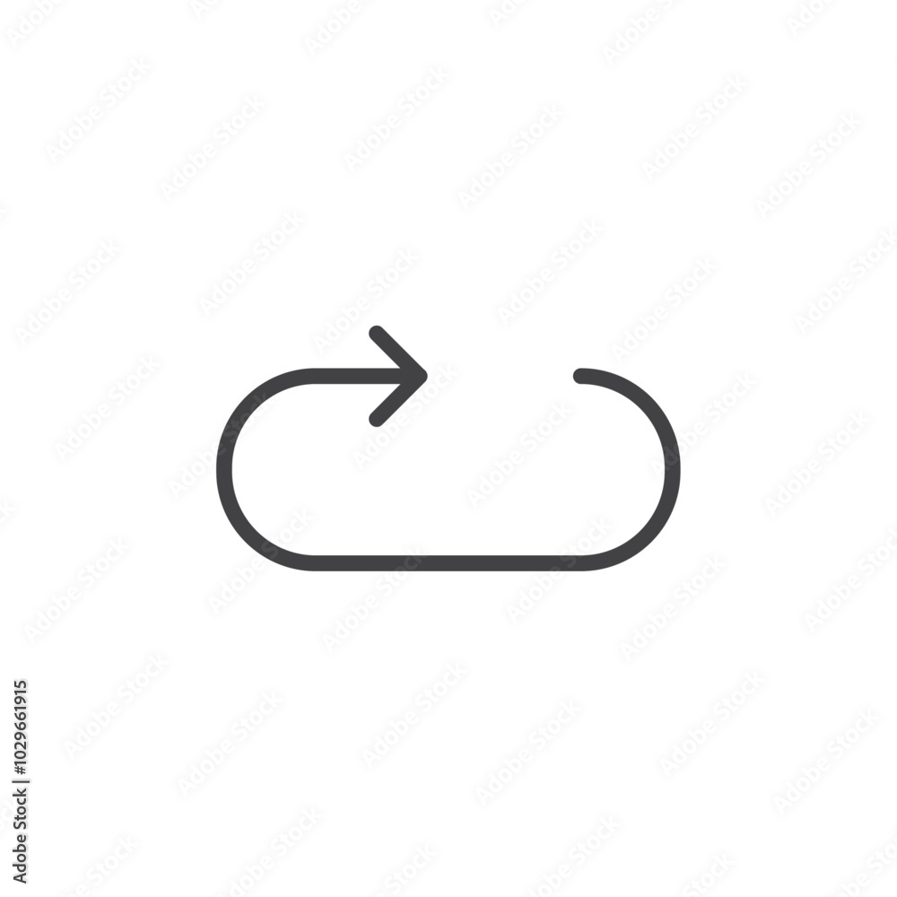Repeat icon Thin outline art symbol Repeat icon Thin outline art symbol