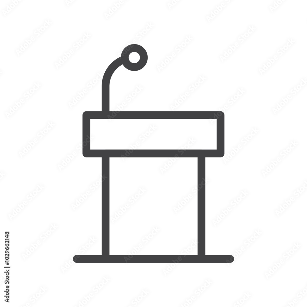 Fototapeta premium Speech icon Thin outline art symbol