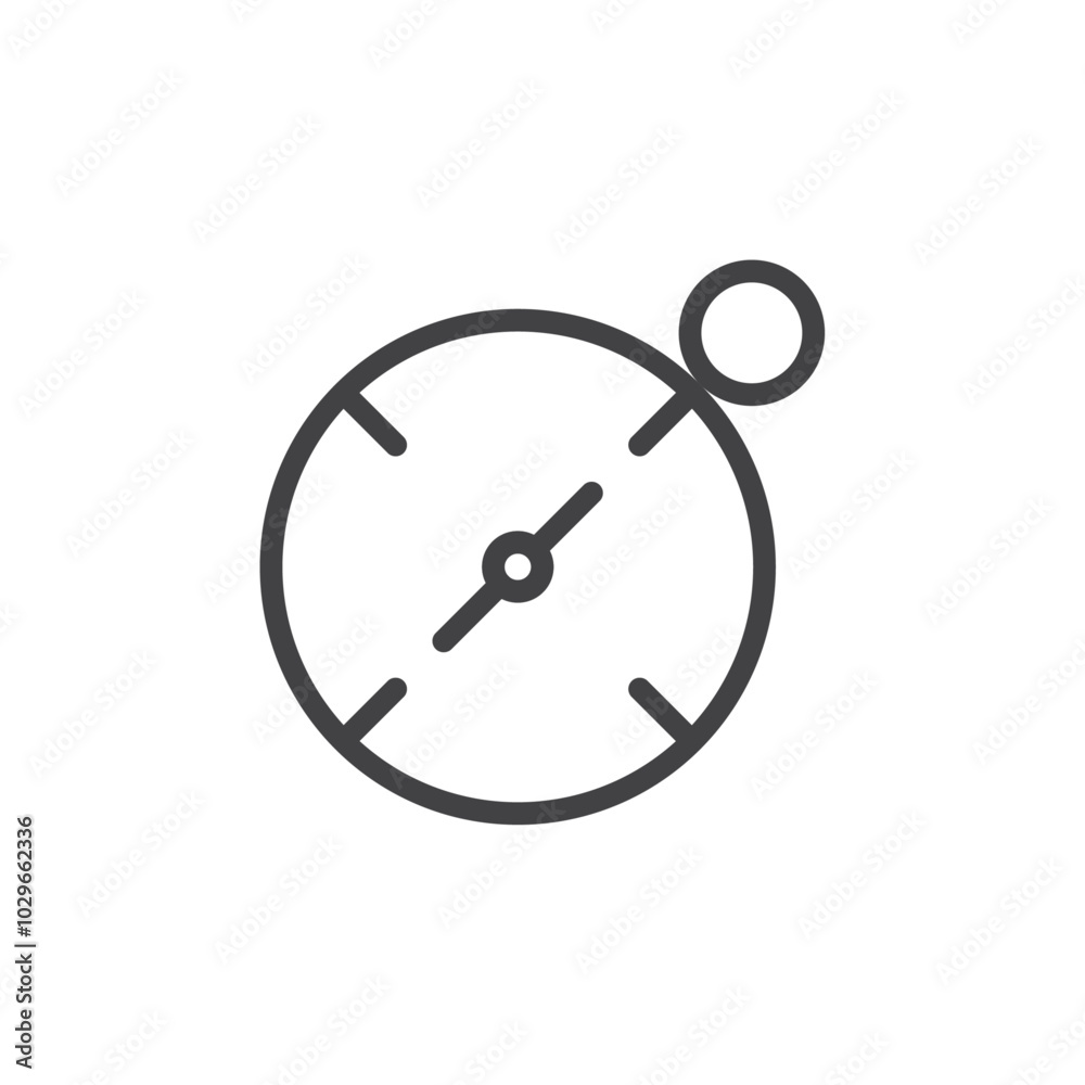 Timer icon Thin outline art symbol Timer icon Thin outline art symbol