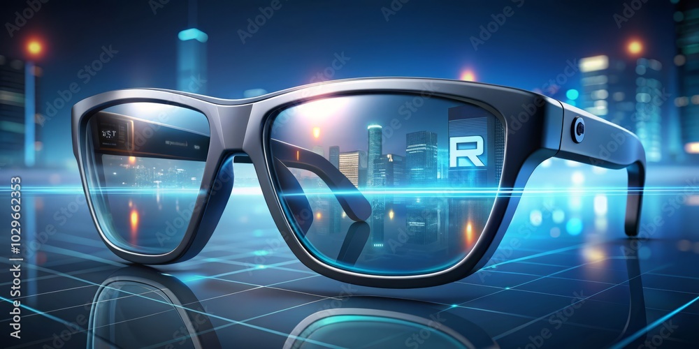 Sleek AR glasses merge modern aesthetics with advanced technology, featuring immersive displays and intuitive interfaces for an unparalleled augmented reality experience in daily life. Sleek AR glasses merge modern aesthetics with advanced technology, featuring immersive displays and intuitive interfaces for an unparalleled augmented reality experience in daily life.
