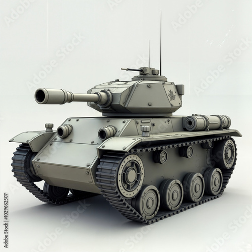 Anime style tank with circular turret