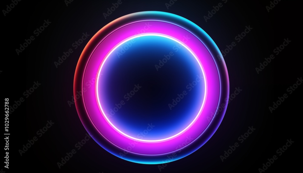 glowing neon sign circle glowing neon sign circle