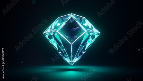 diamond on black background