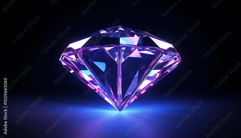 Fototapeta premium diamond on black background