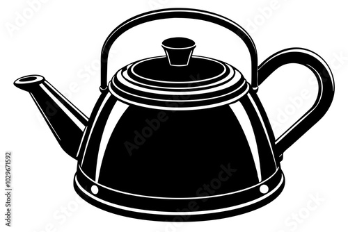  Aluminum tea kettle or teapot on a white background