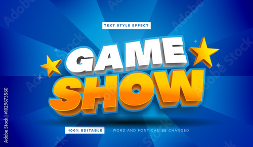 Game Show with Star text style effect editable 