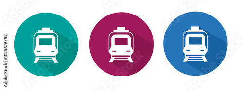 Icon for train vector illustration in flat.