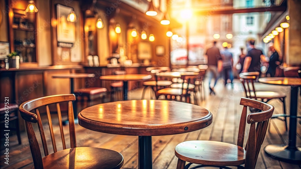A solitary table in a dimly lit cafe, awaiting the arrival of a weary traveler seeking solace and warmth A solitary table in a dimly lit cafe, awaiting the arrival of a weary traveler seeking solace and warmth