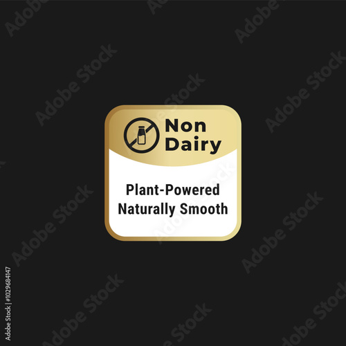Non-dairy label or Non dairy label logo vector for product. Best Non-dairy label vector for product packaging design element. Non-dairy symbol for packaging design element.