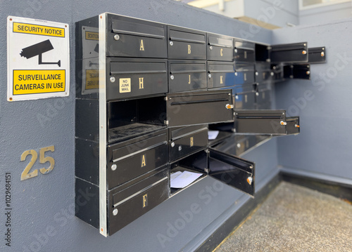 Mail theft. Vandalised letterboxes or mailboxes.