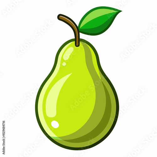 pear with leaf