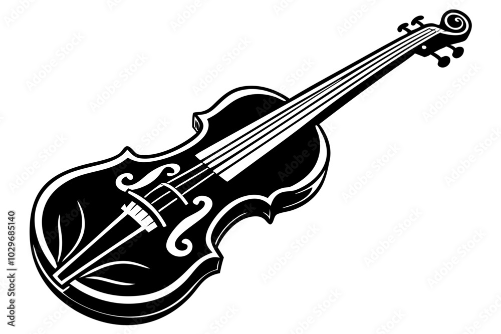 Obraz premium Beautiful Violin vector art and illustration
