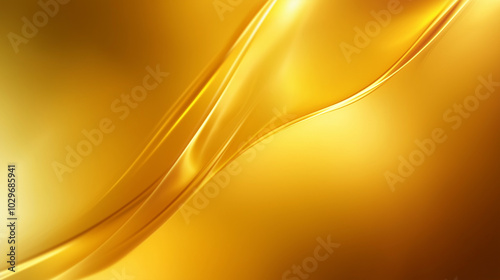 金色の流れるような抽象的デザイン背景素材