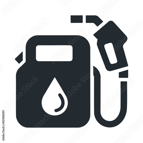 Black silhouette diesel fuel gasoline vector icon design