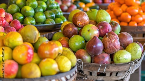 Vibrant Organic Fruit and Vegetable Market Display