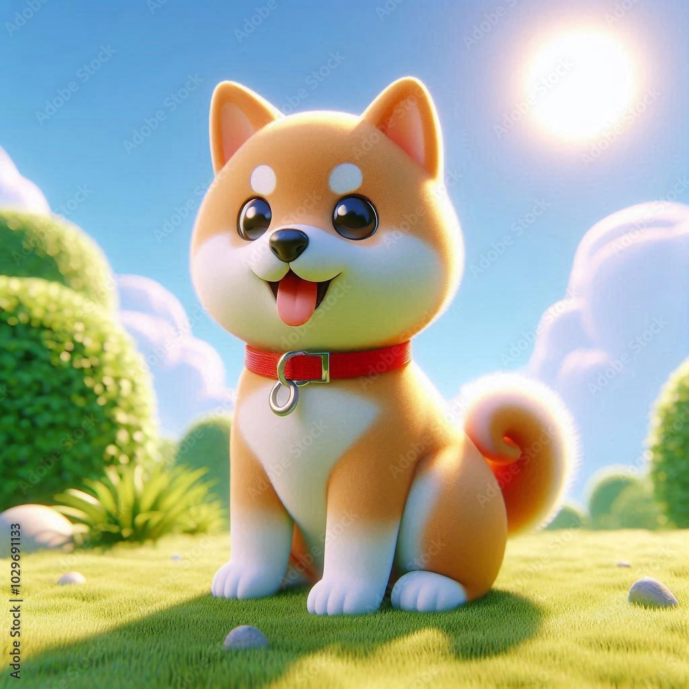 Fototapeta premium 3D Shiba Inu
