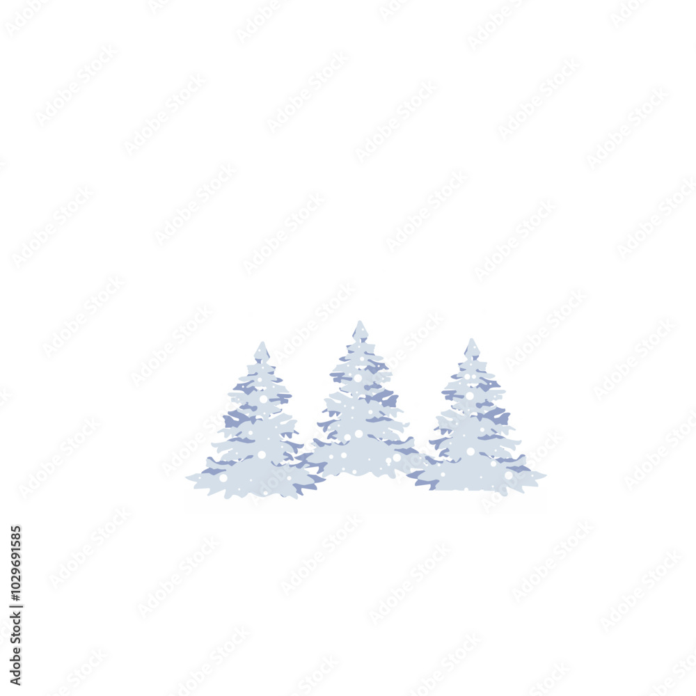 Obraz premium Winter forest illustration 