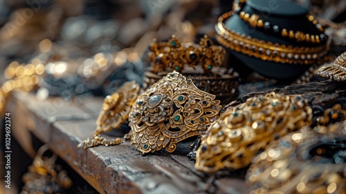 Ornate Golden Jewelry