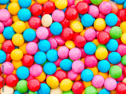 colorful candy background. top view.