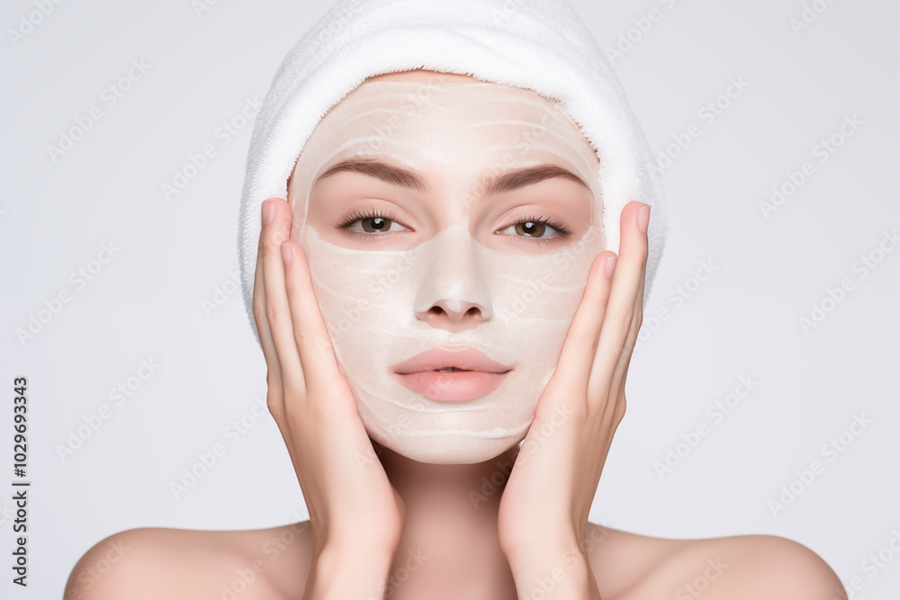 A portrait of a beautiful woman taking care of her skin A portrait of a beautiful woman taking care of her skin