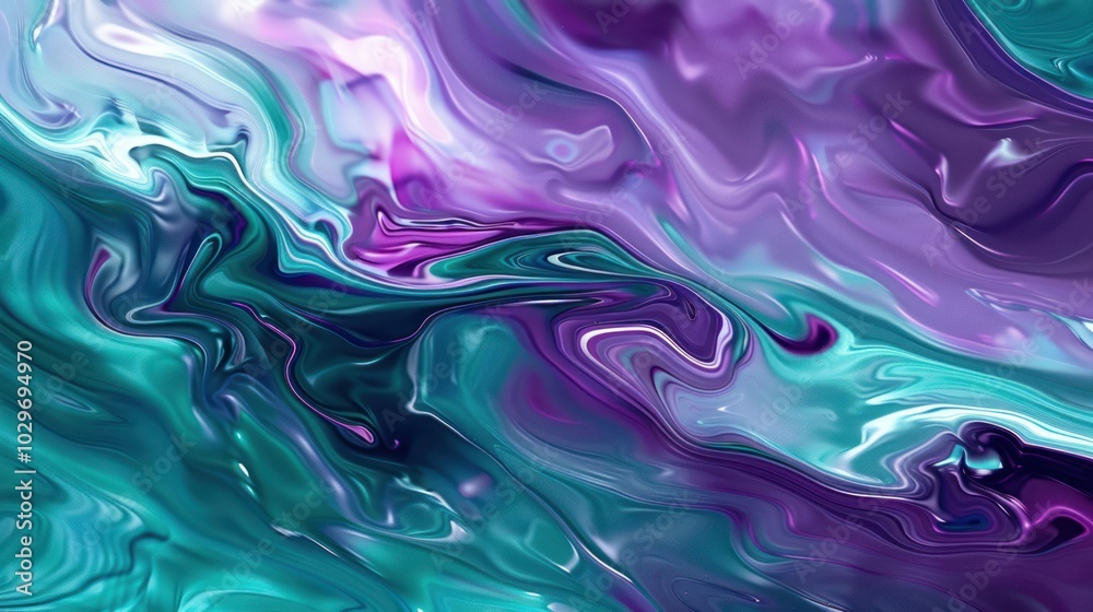 Fototapeta premium Abstract Swirling Liquid Marble