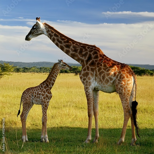 giraffe in the savannah