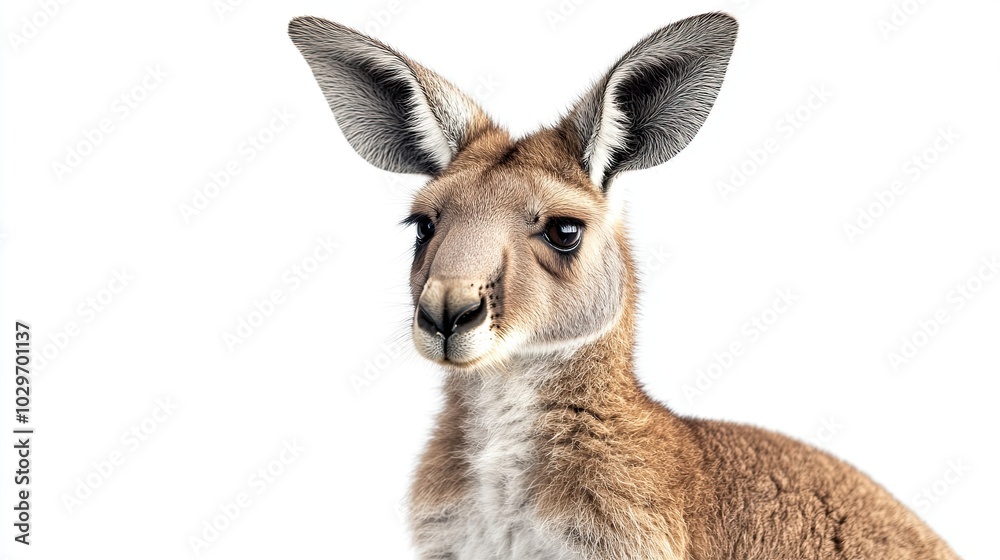 Obraz premium kangaroo isolated on white background