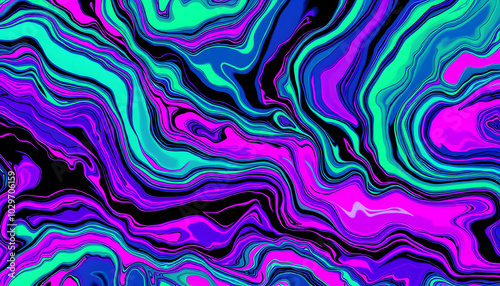 Marble seamless pattern abstract colorful neon marbled fluid background texture, wallpaper, blue, pink, green, black, violet color, artistic fashion backdrop, bright wild animal print, vivid leopard