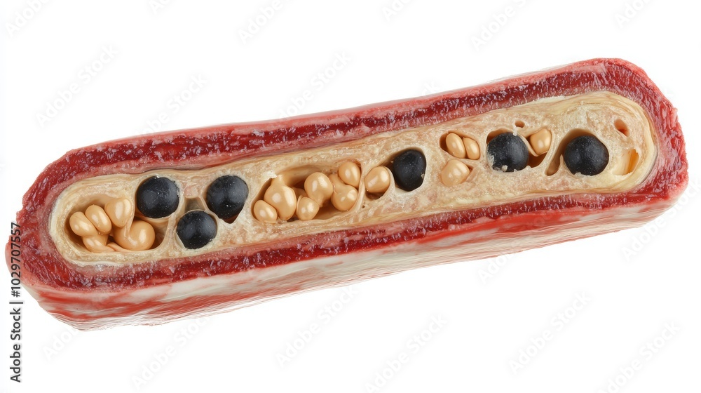 Artery Cross Section with Plaque Buildup Medical Illustration Artery Cross Section with Plaque Buildup Medical Illustration