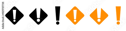 exclamation mark vector design, attention symbol icon, be careful, editable warning icon, stop