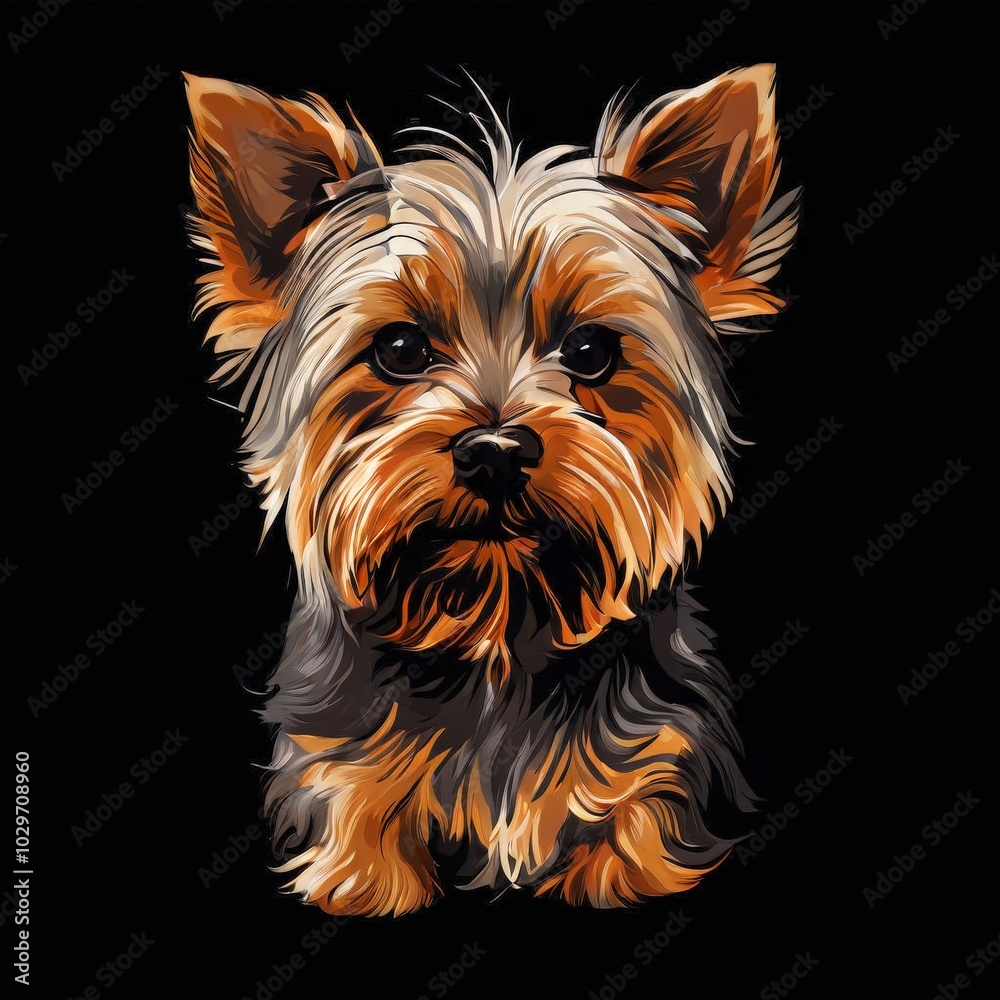 Fototapeta premium the AI Image Generator, Elegant Yorkshire Terrier