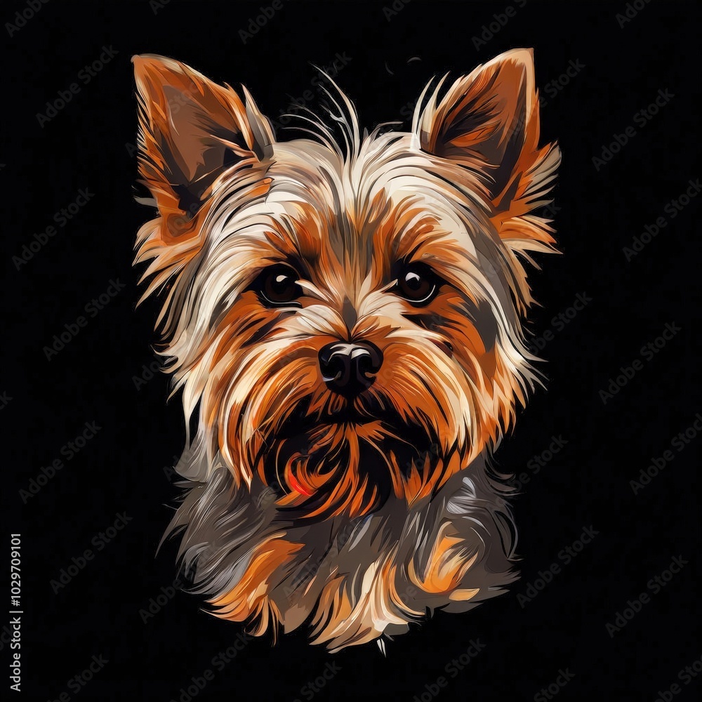 Fototapeta premium the AI Image Generator, Elegant Yorkshire Terrier