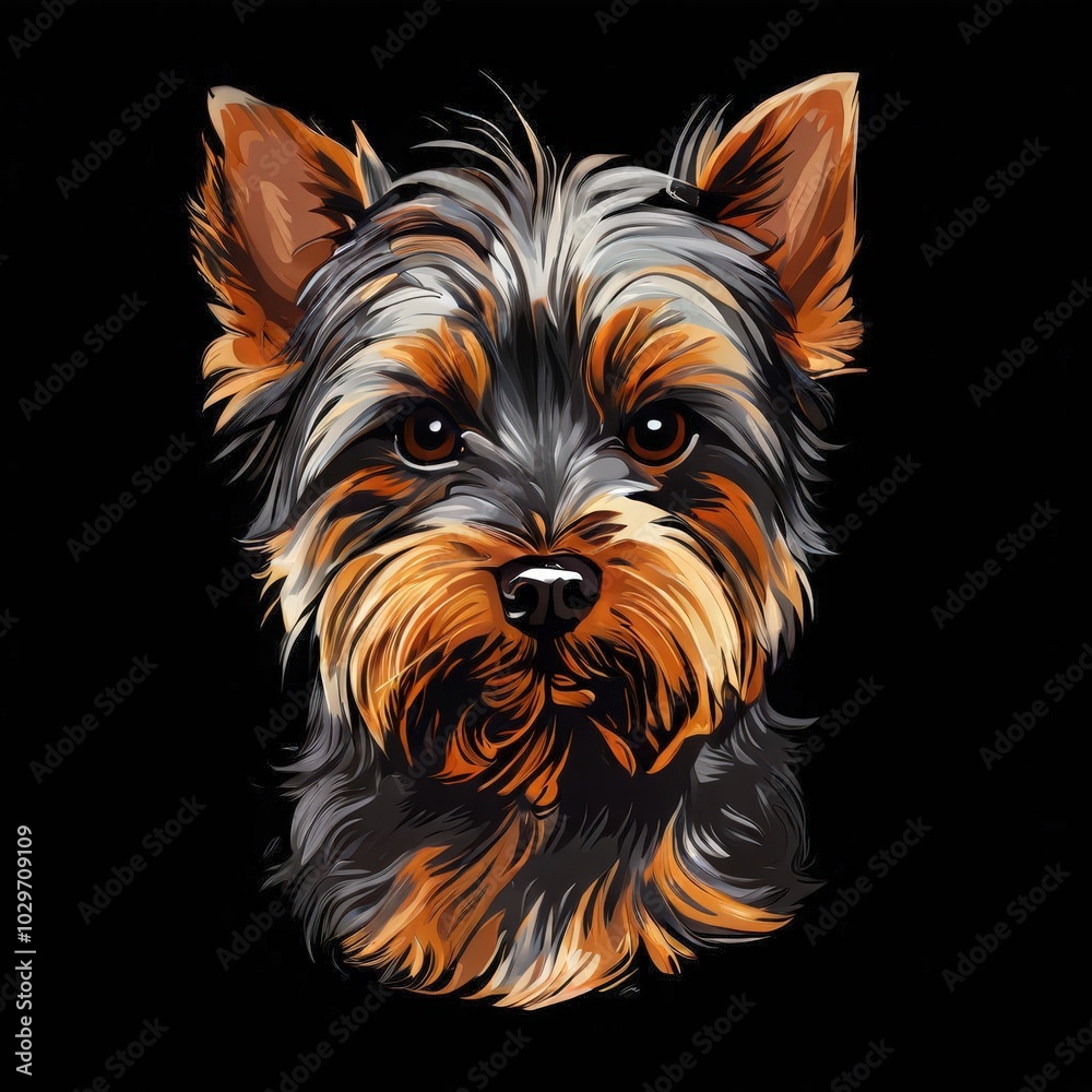 Fototapeta premium the AI Image Generator, Elegant Yorkshire Terrier