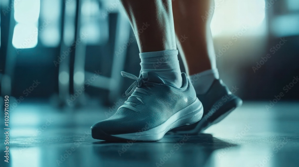 Fitness accident during a high-intensity interval training session, person spraining their ankle Fitness accident during a high-intensity interval training session, person spraining their ankle