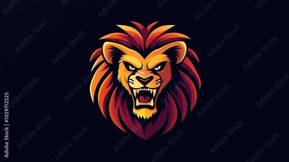 A fierce and powerful angry lion logo, showcasing a bold and intense design with sharp features and a commanding expression. The logo emphasizes strength, courage, and determination A fierce and powerful angry lion logo, showcasing a bold and intense design with sharp features and a commanding expression. The logo emphasizes strength, courage, and determination