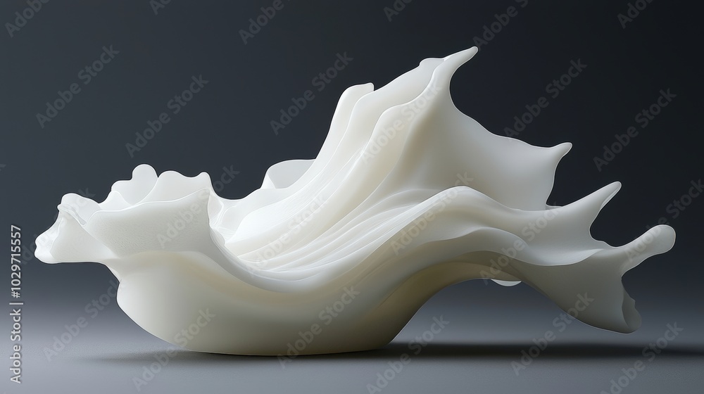 Fluid 3D Illustration of Organic Shape Design Fluid 3D Illustration of Organic Shape Design